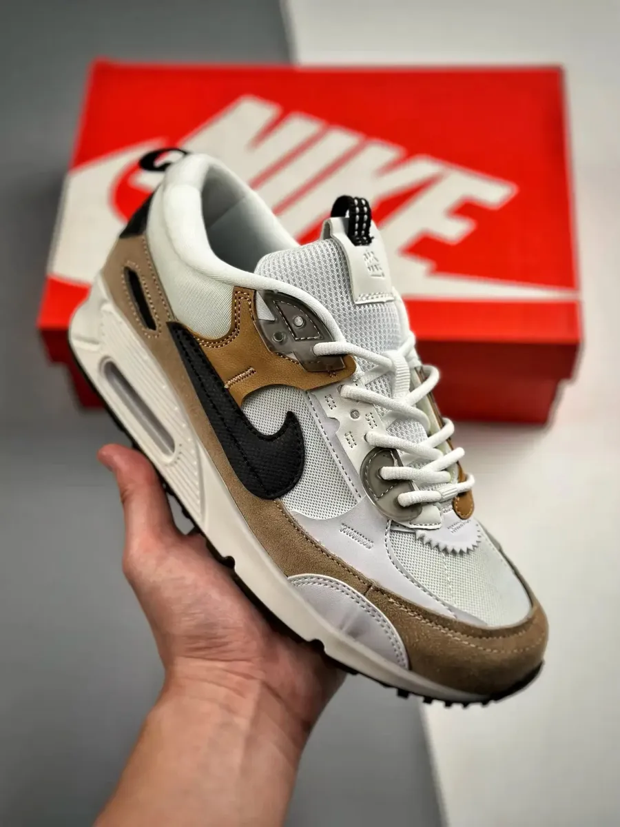 Nike Air Max 90 Futura Phantom/black/hemp / Nike Air Max 90 Futura White Tan Black WMNS DM9922-002