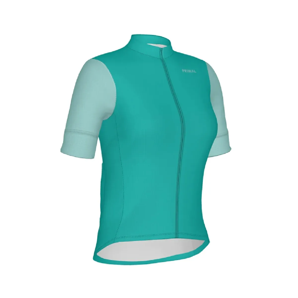 Cycling Jersey Solid Teal Women's Full Zip Short Sleeve Elite Fit