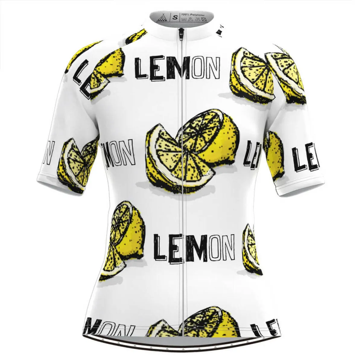 Women's The Lemon Print Cycling Jersey Brand New