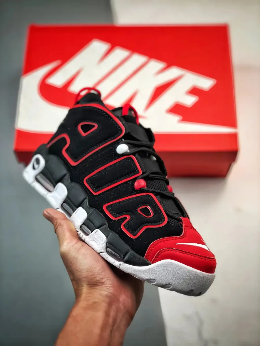 Nike Air More Uptempo Red Toe Black University Red-white 96 Where To Buy