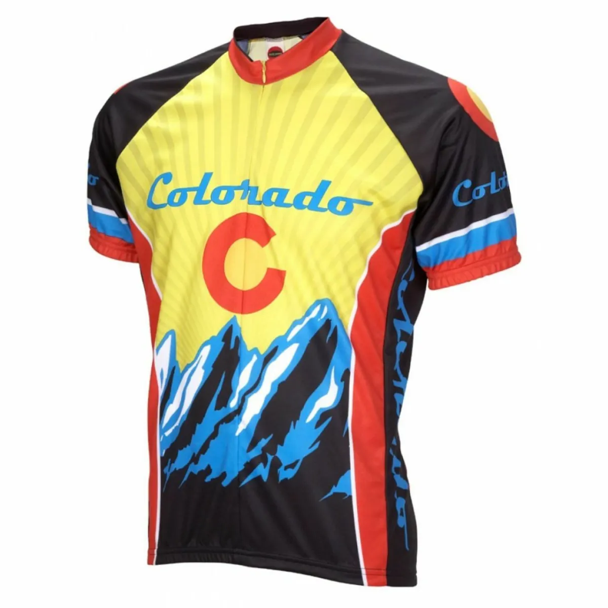Colorado State Logo Short sleeve 19" zip men's cycling jersey