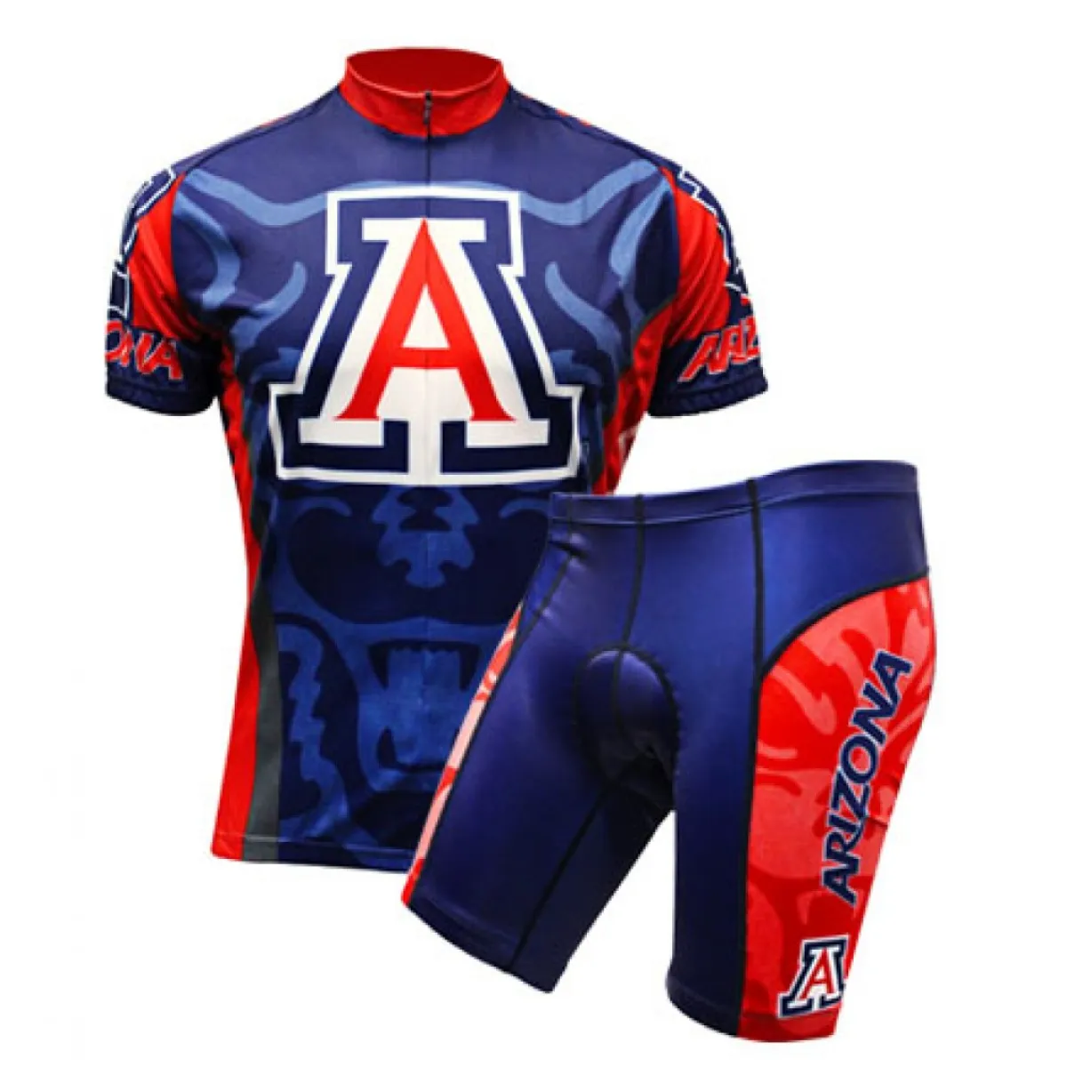 NCAA U of A, UA University of Arizona Wildcats Cycling Jerseys and (bib) shorts