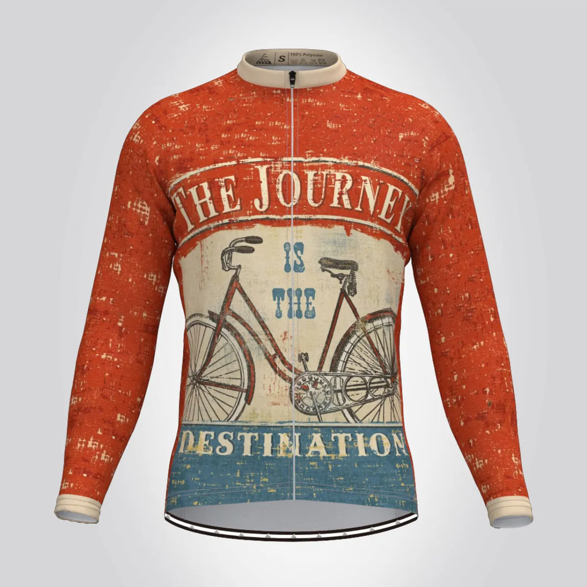The Journey is The Destination LS Cycling Jersey Red