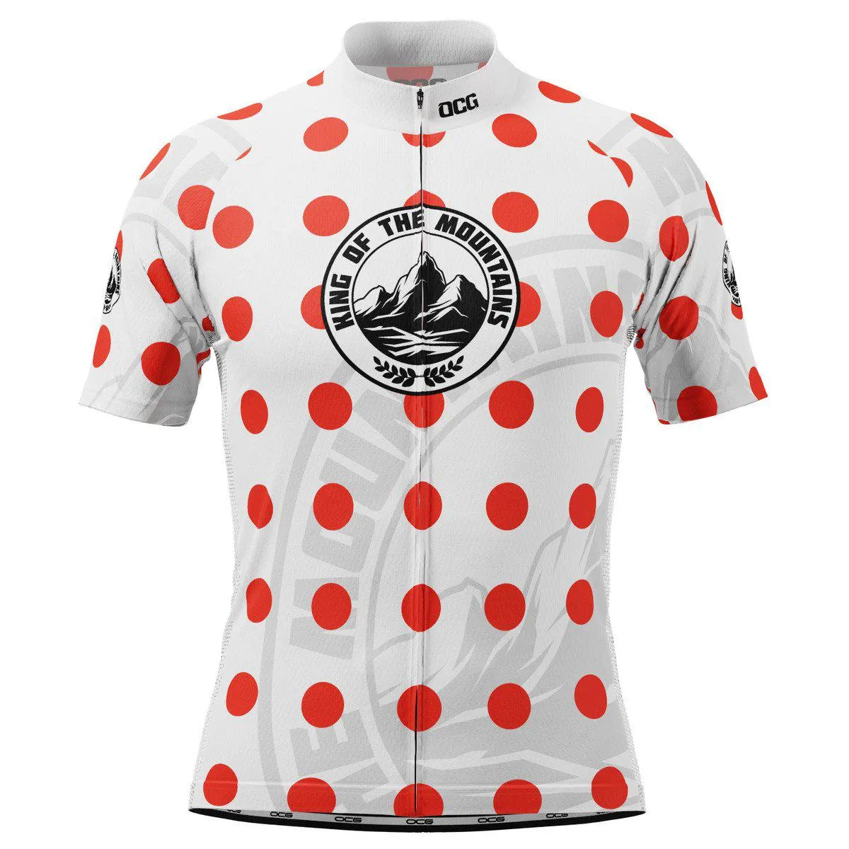Men's King of the Mountains Polka Dot Short Sleeve Cycling Jersey