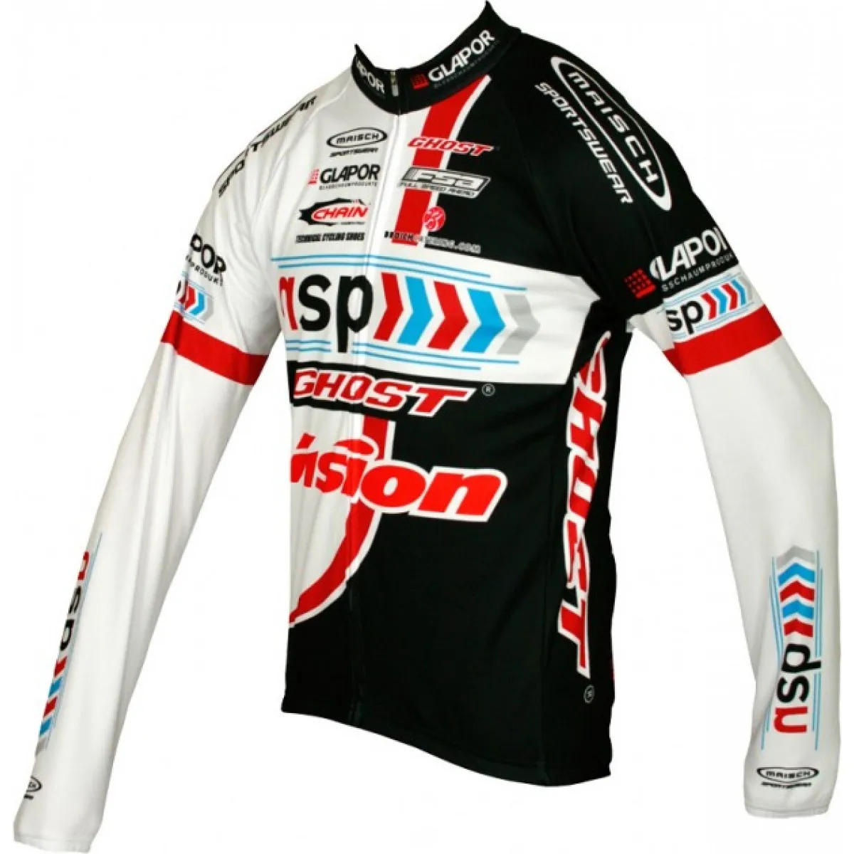 NSP-GHOST 2012 Maisch Radsport-Profi-Team Winter Fleece Long Sleeve Jersey Jacket