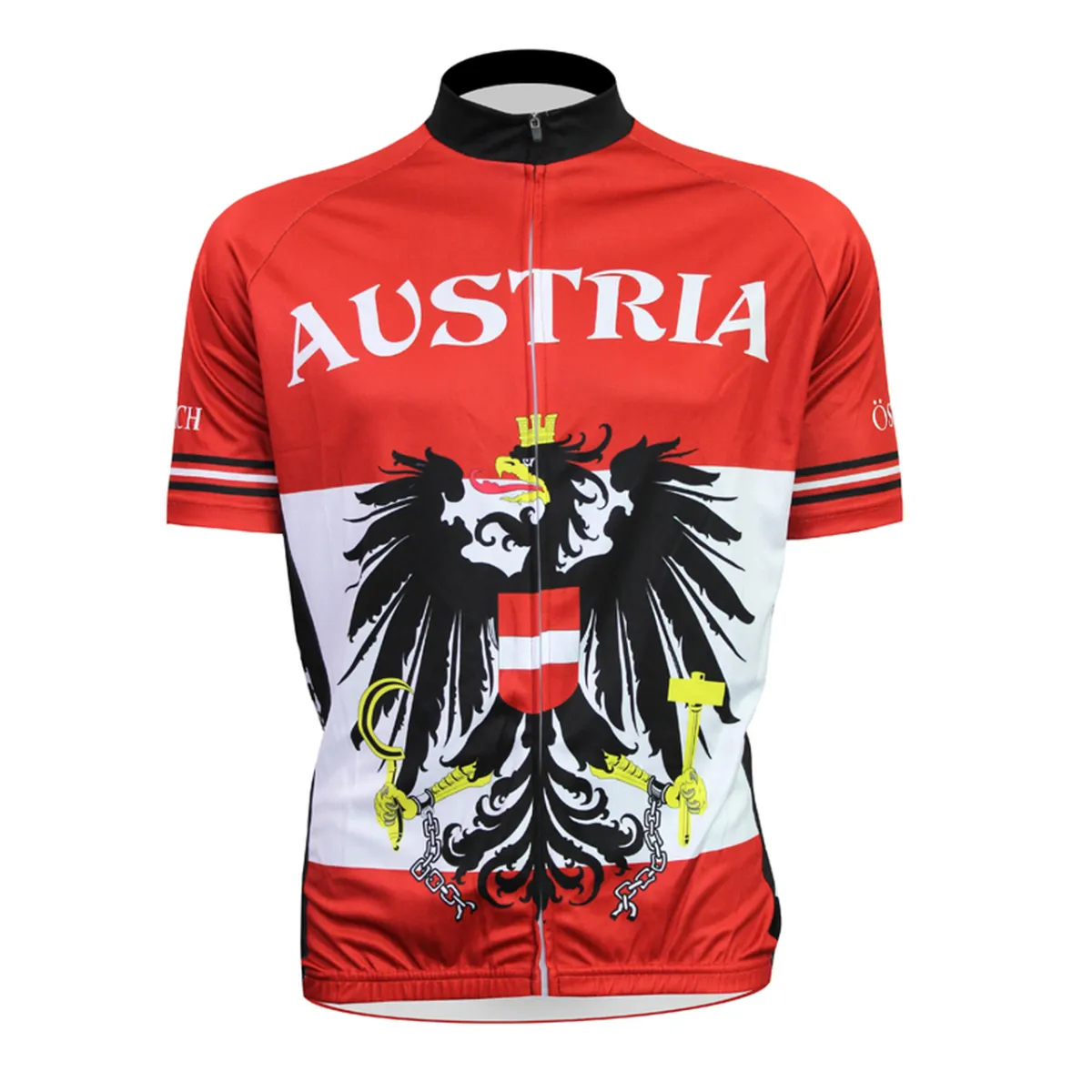 Austria Osterreich Flag Men's Cycling Jersey For Sale