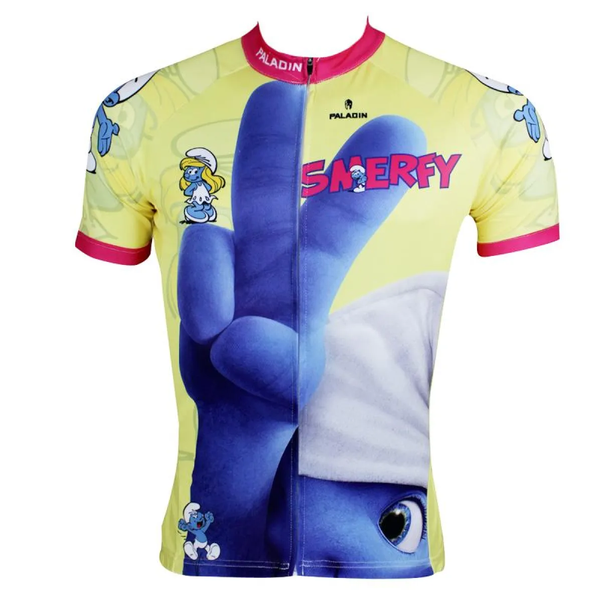 The smurfs Man's Spring Summer Short-sleeve Cycling Jersey T-shirt NO.095