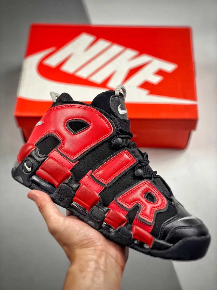 Nike Air More Uptempo Black Red Navy DJ4400-001 / nike uptempo black and red