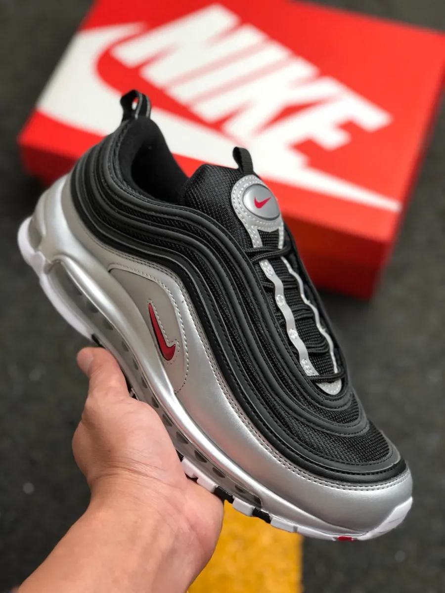 Nike Air Max 97 Black Silver AT5458-001 / air max 97 black varsity red