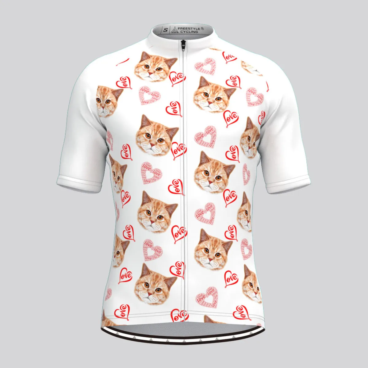Custom Cat Face V4 Men's Jersey-White Brand New