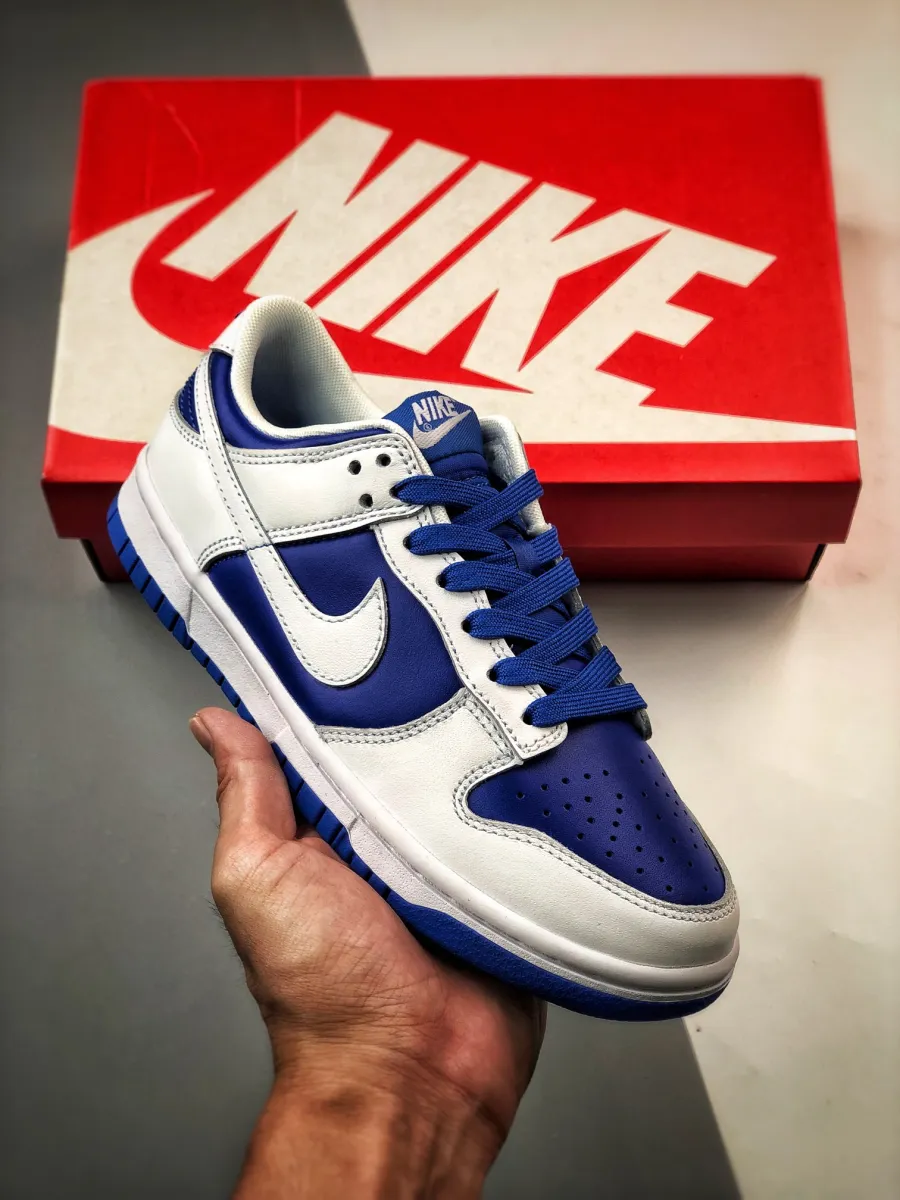 Nike Dunk Low Racer Blue White DD1391-401 Nike Dunk Low Retro Racer Blue/white Men's Shoe