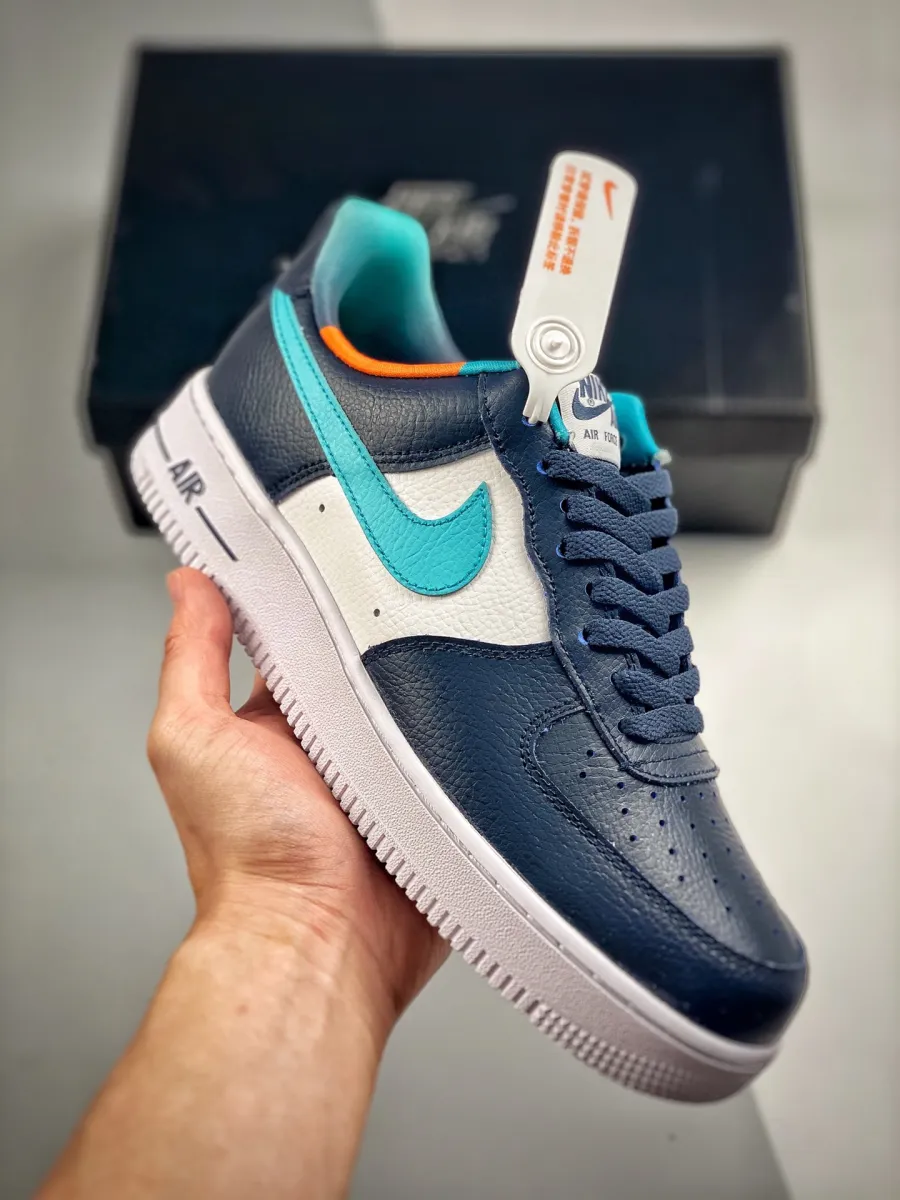 Nike Air Force 1 Low EMB Thunder Blue Washed Teal Nike Air Force 1 Emb