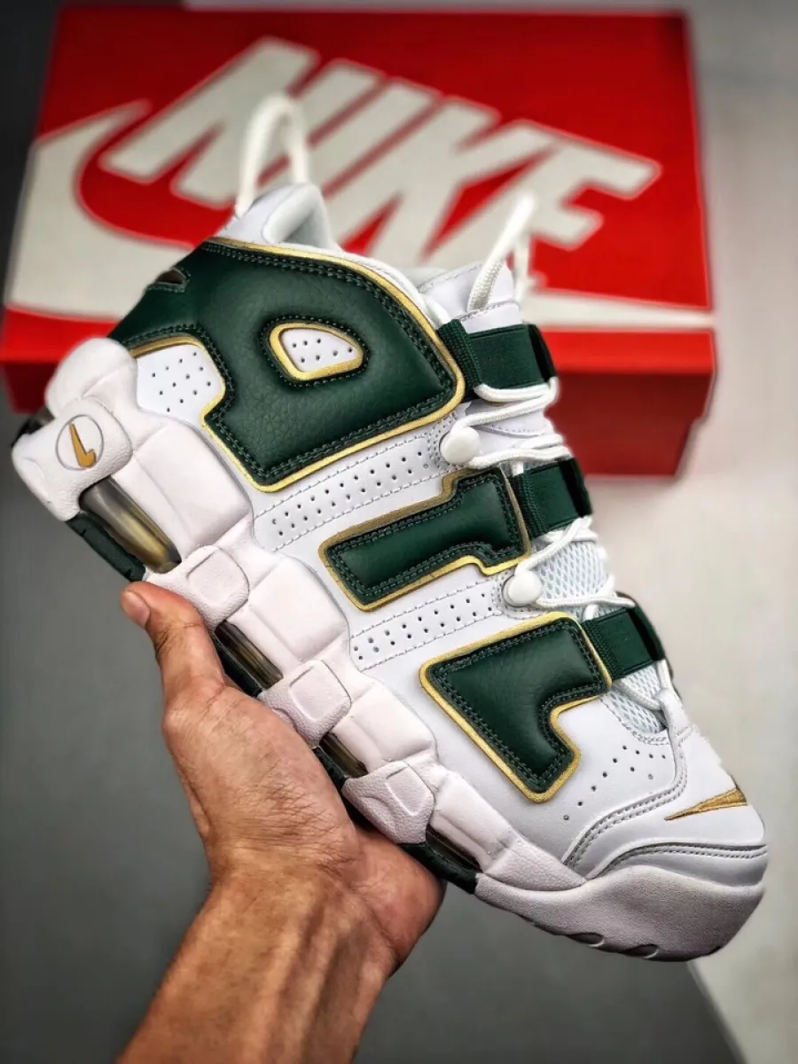 Nike Air More Uptempo 'ATL' White/Gorge Green-Metallic Gold AJ3139-100 / atl uptempo