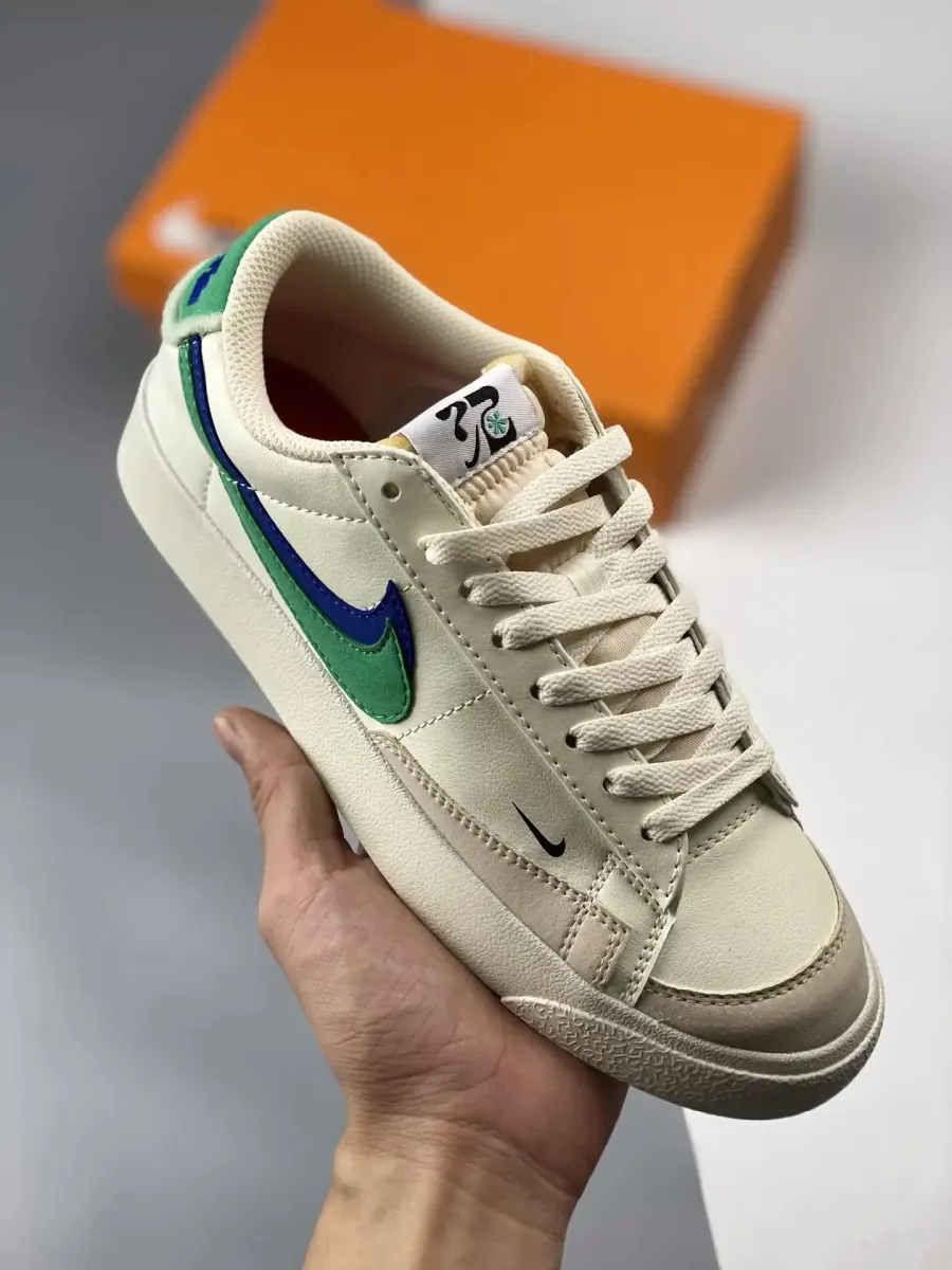 Nike Blazer Low '77 Double Swoosh Sail Green DO9777-001 - nike blazer low double swoosh