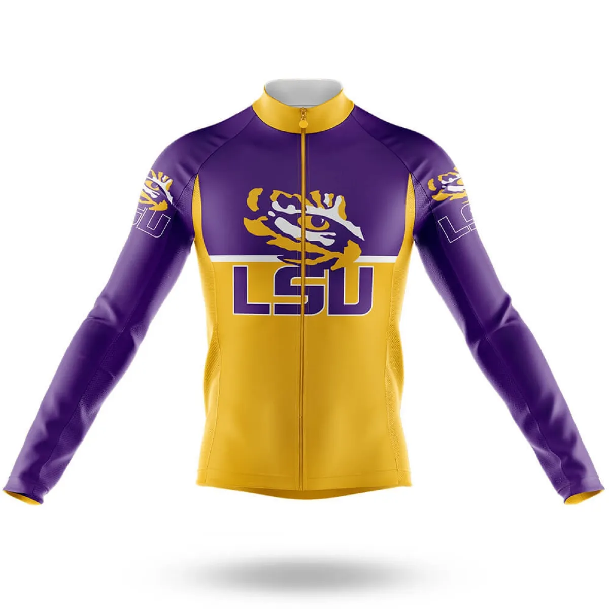 LSU Tigers Eye Long Sleeve Cycling Jersey Only For Sale