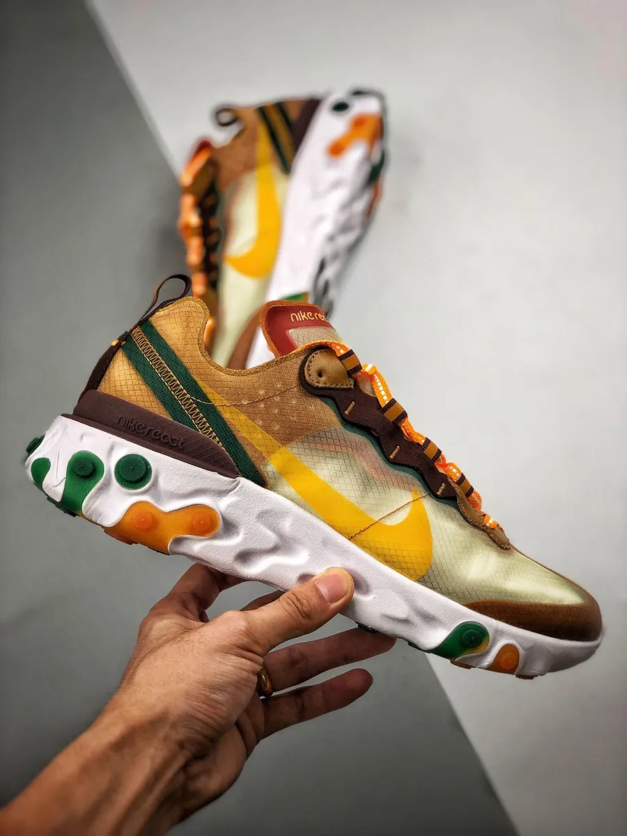 Nike React Element 87 Orange Peel CJ6897-113 Brand New