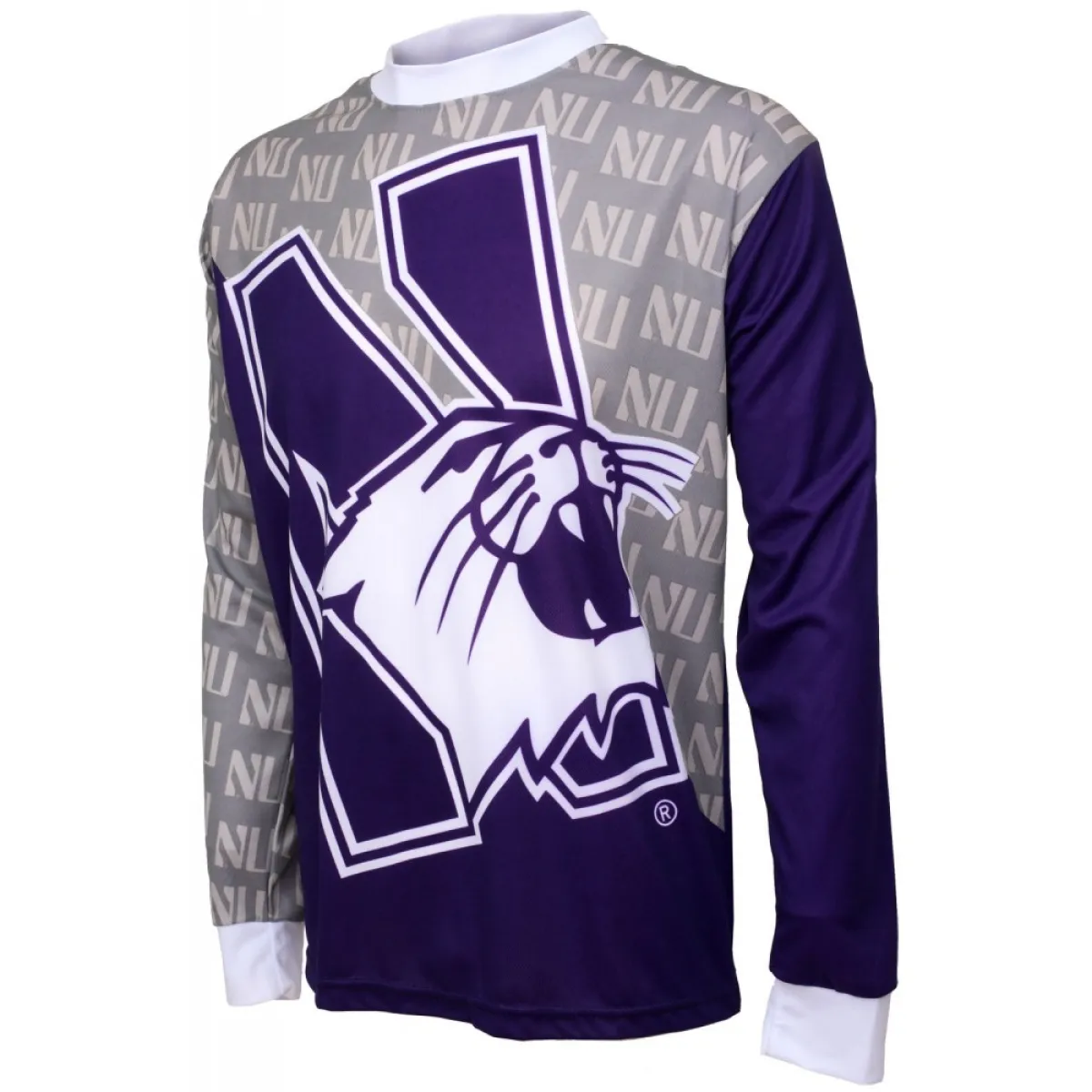 NCAA NU Northwestern University Wildcats Mountain Long Sleeve Bike MTB Cycling Jerseys