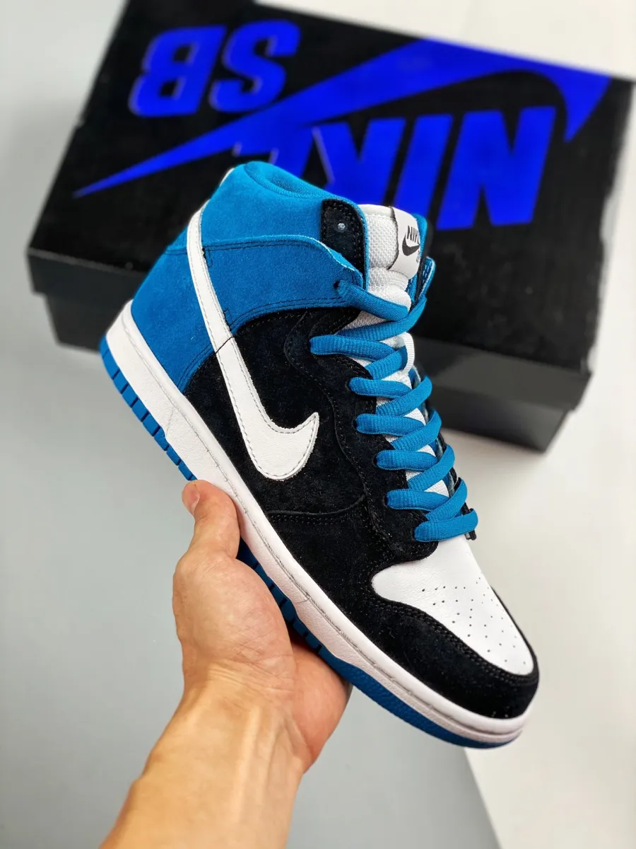 Nike SB Dunk High 'Send Help' Black/White-Blue Reef 305050-014 Restock