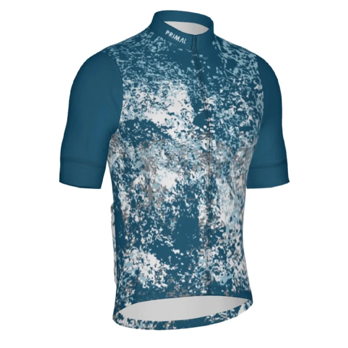 Primal Wear Blue Splatter Helix 2.0 Men's Full Zip Cycling Jersey