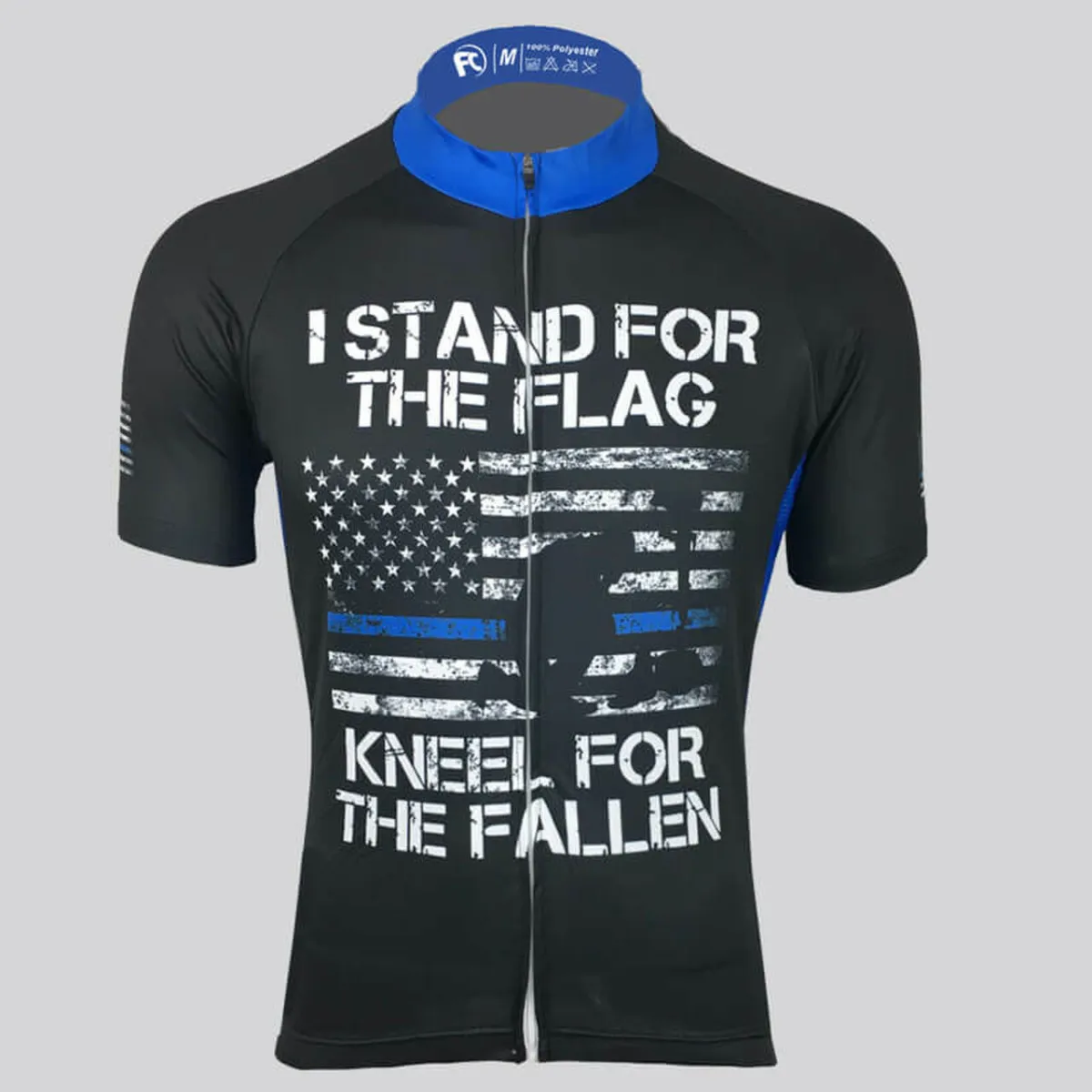 Kneel The Fallen Blue Flag Cycling Jersey Brand New
