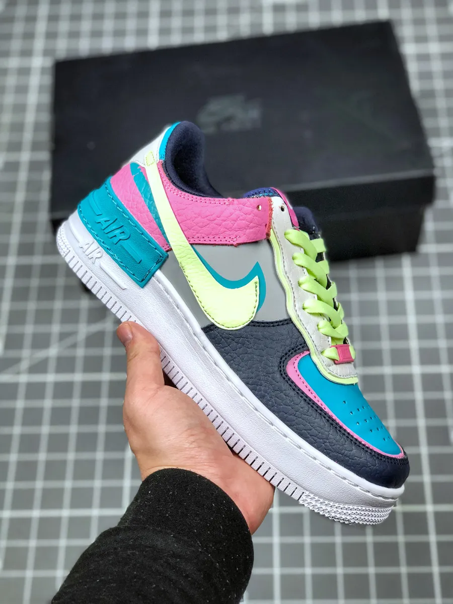 Nike WMNS Air Force 1 Low Shadow 'Easter' Aqua Pink Volt CK3172-001 For Sale