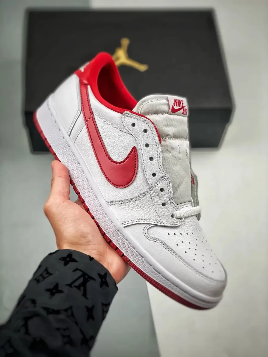 Air Jordan 1 Retro Low OG White/Varsity Red 705329-101 - jordan 1 low varsity red