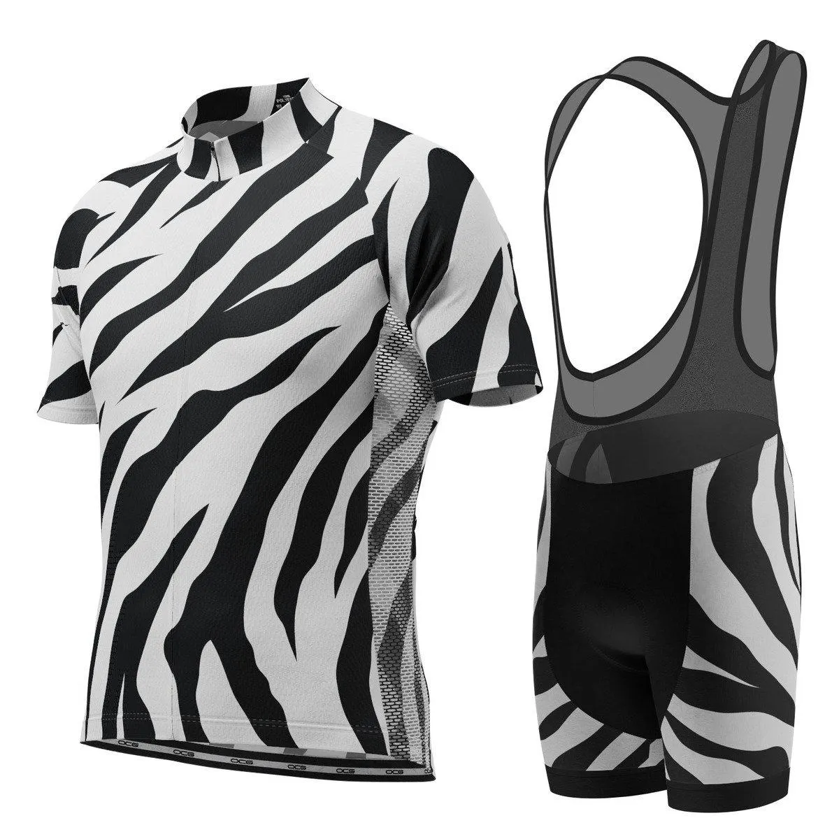 Men's White Tiger Short Sleeve Cycling Kit #White Tiger Shorts