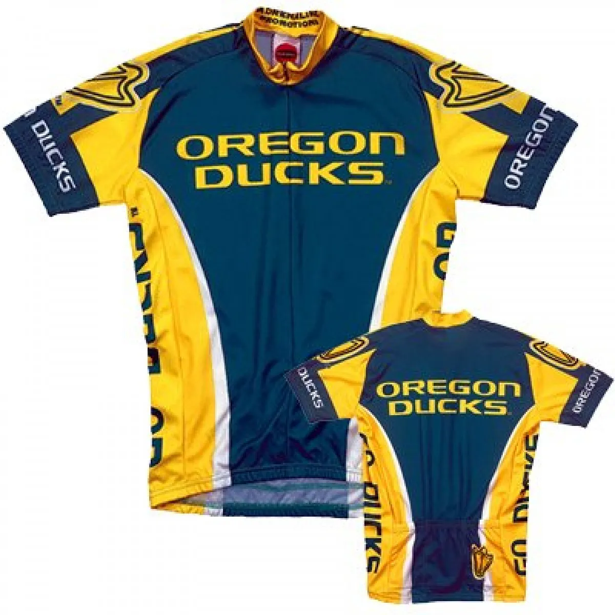 UO University of Oregon Ducks Cycling Short Sleeve Jersey Black
