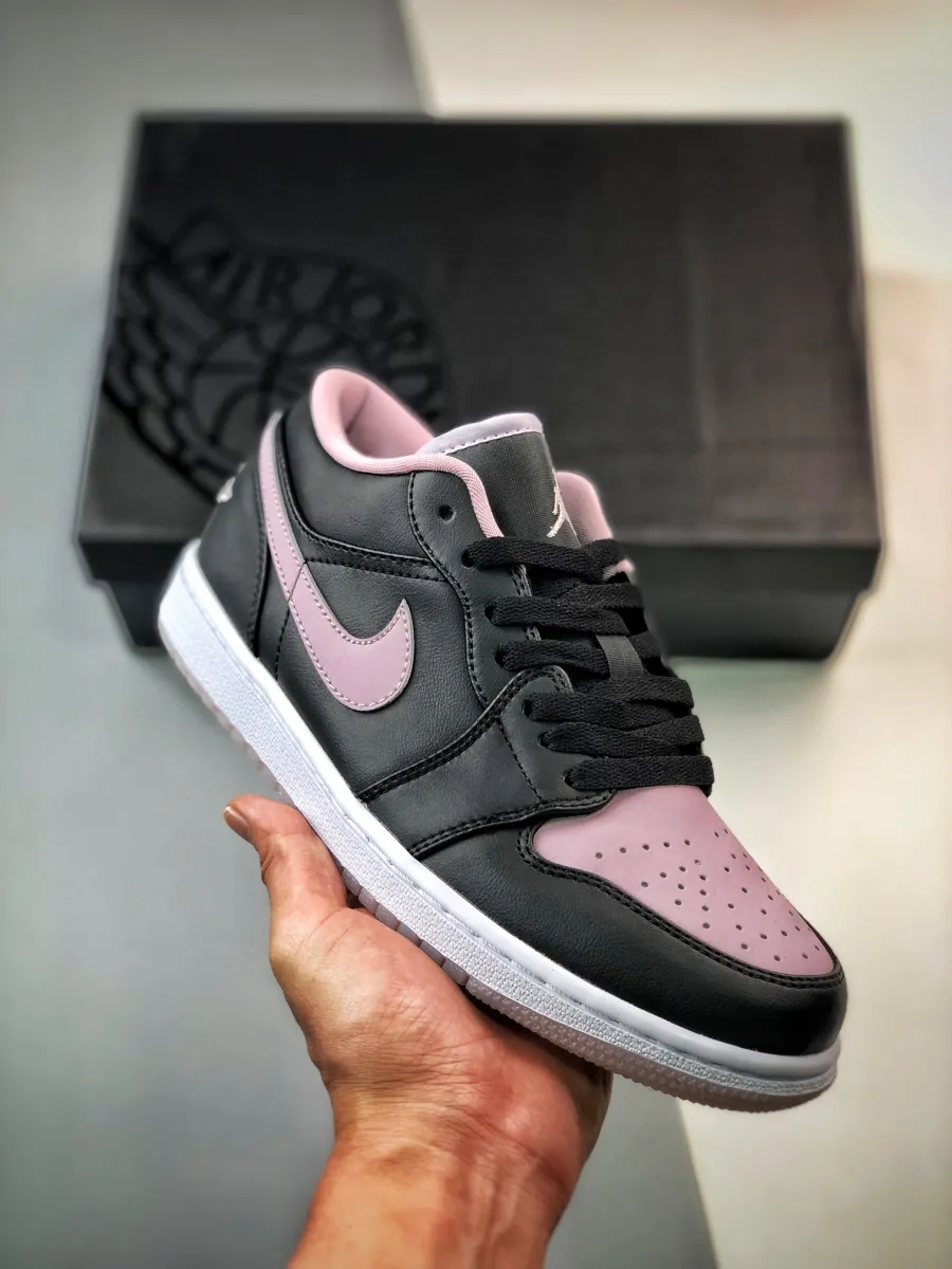 Air Jordan 1 Low Black/Iced Lilac-White seiced