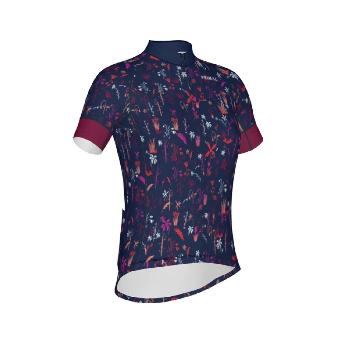Cycling Jersey Ditsy Print Short Sleeve full zip Women's Race Fit