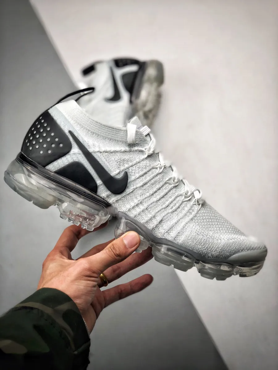 Nike VaporMax Flyknit 2.0 'Reverse Orca' White Black Mens Shoes / air vapormax 2.0 white black