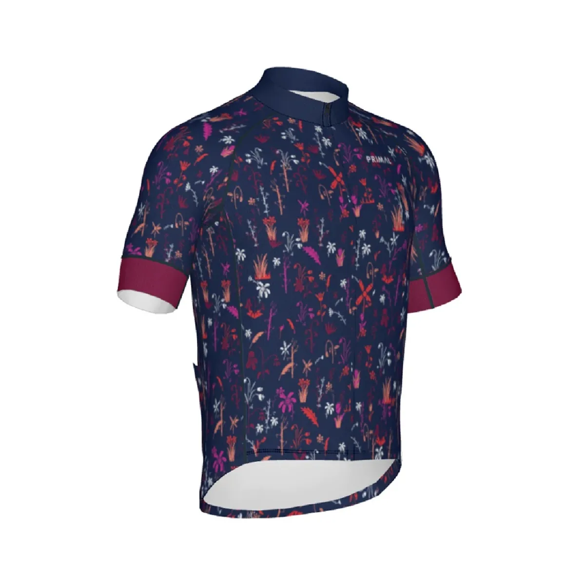 Cycling Jersey Ditsy Print by Primal Men's Short Sleeve Full Zip