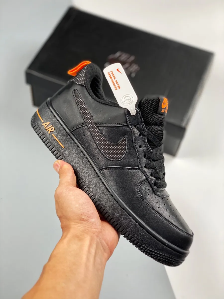 Nike Air Force 1 Low Cut Out Swoosh Black For Womens DC1429-002 air force 1 low 'cut out swoosh - black'
