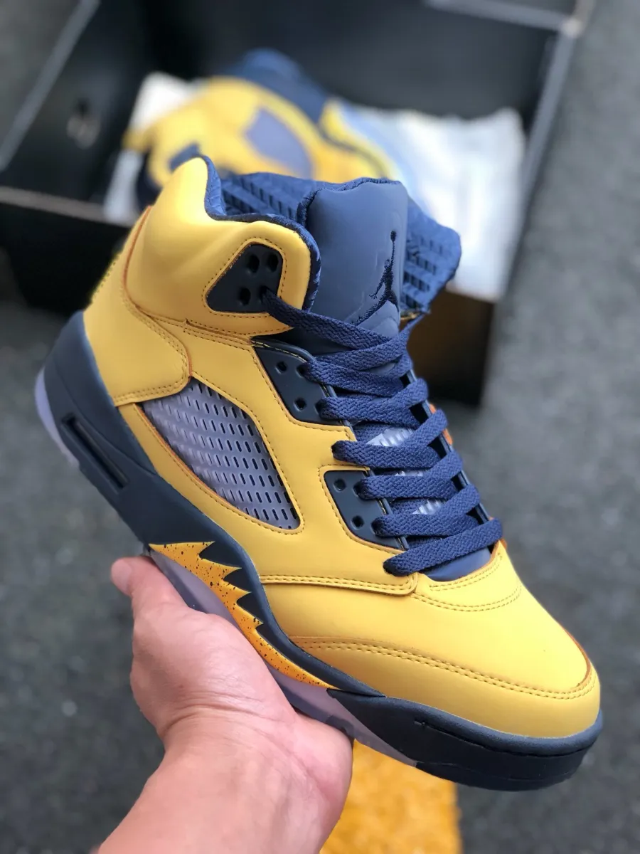 Air Jordan 5 SP 'Michigan' Amarillo/College Navy-Amarillo - jordan 5 michigan