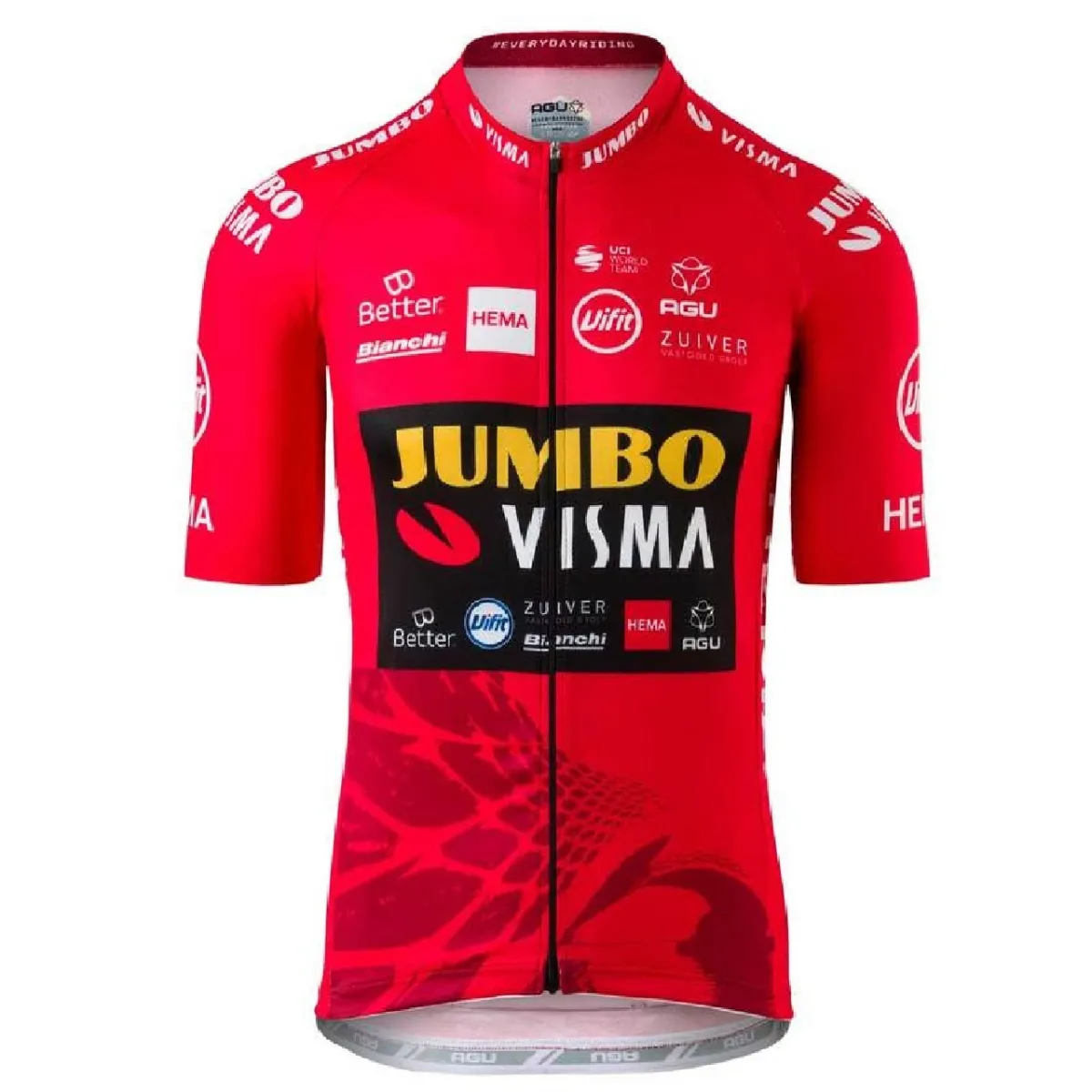 Team Jumbo Visma Vuelta Short Sleeve Cycling jersey Red, Jumbo Visma Cycling Jersey JJVVR-04-M