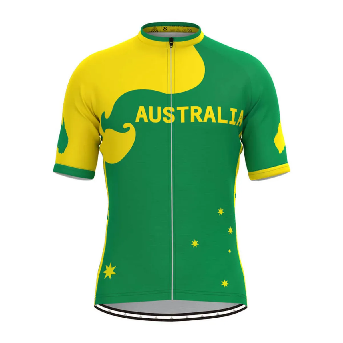 Australia Green & Gold Kangaroo Men's Cycling Jersey To Buy