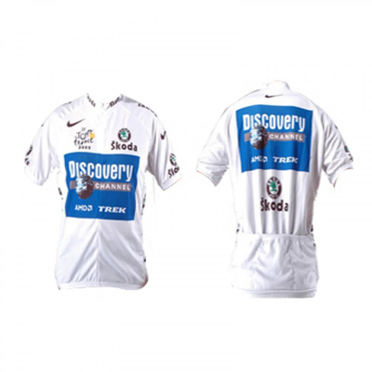 2005 Discovery White Cycling Jersey Short Sleeve Outlet