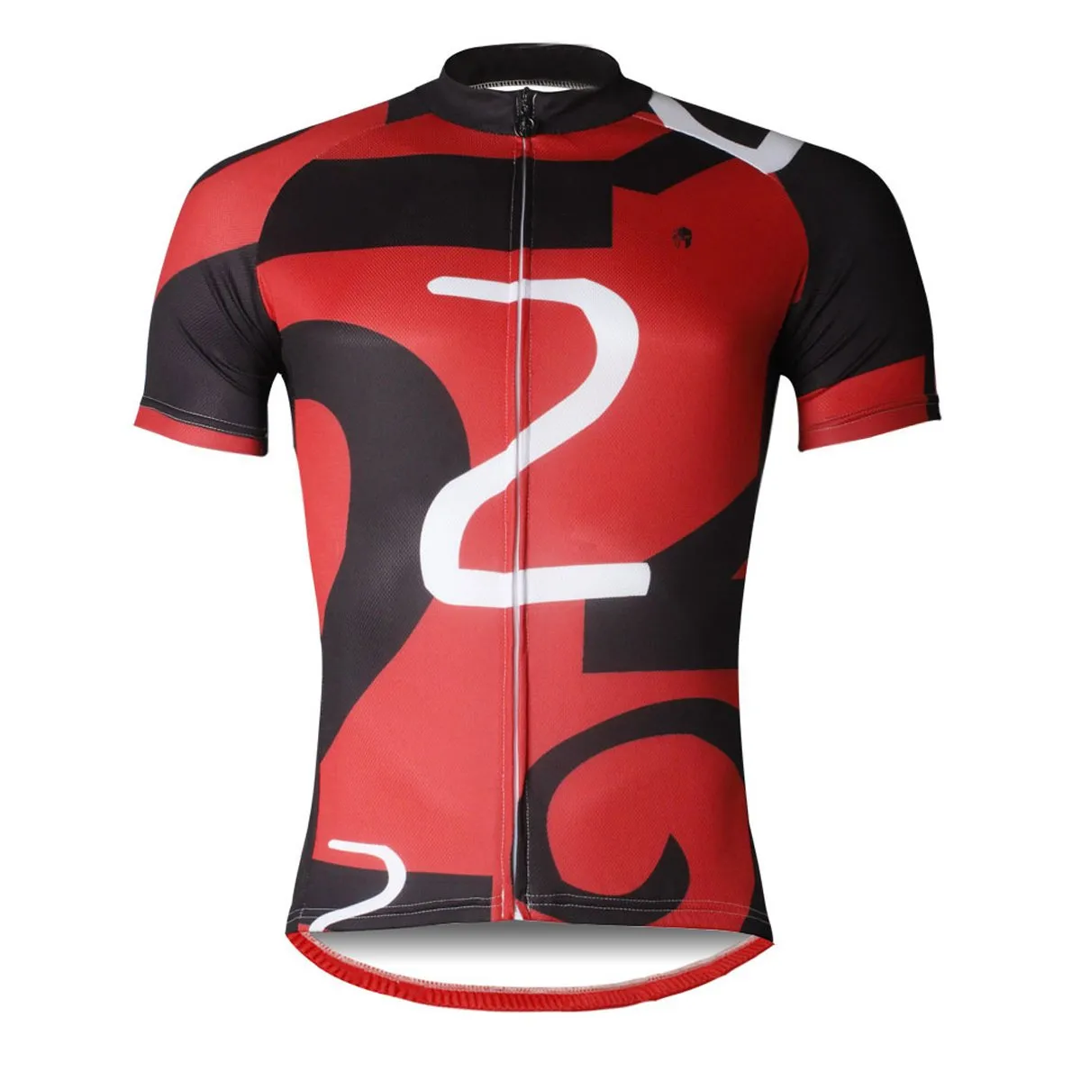 Number 2 TWO Red&Black Men's Cycling Jersey Red Cycling Short Summer Bike T-shirt NO.742