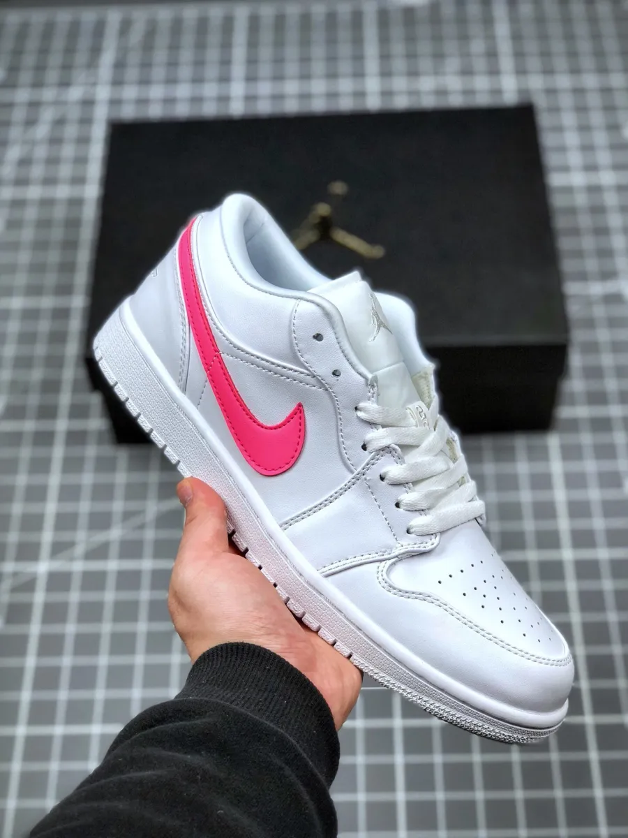 Air Jordan 1 Low White Multi-Color Swoosh CW7033-100 Multicolor Jordan 1 Low