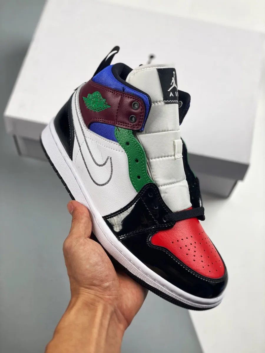 Jordan 1 Mid SE Patent Multi DB5454-001 #air jordan 1 mid se 'multi patent'