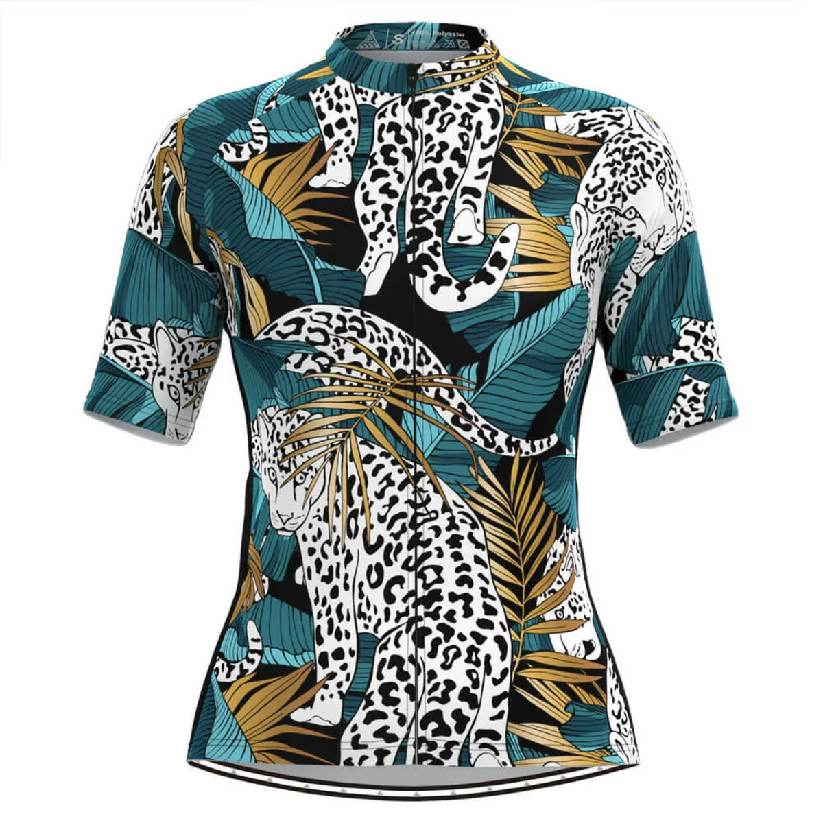 Women's Tropical & Jaguar Print Hawaiian Cycling Jersey V2