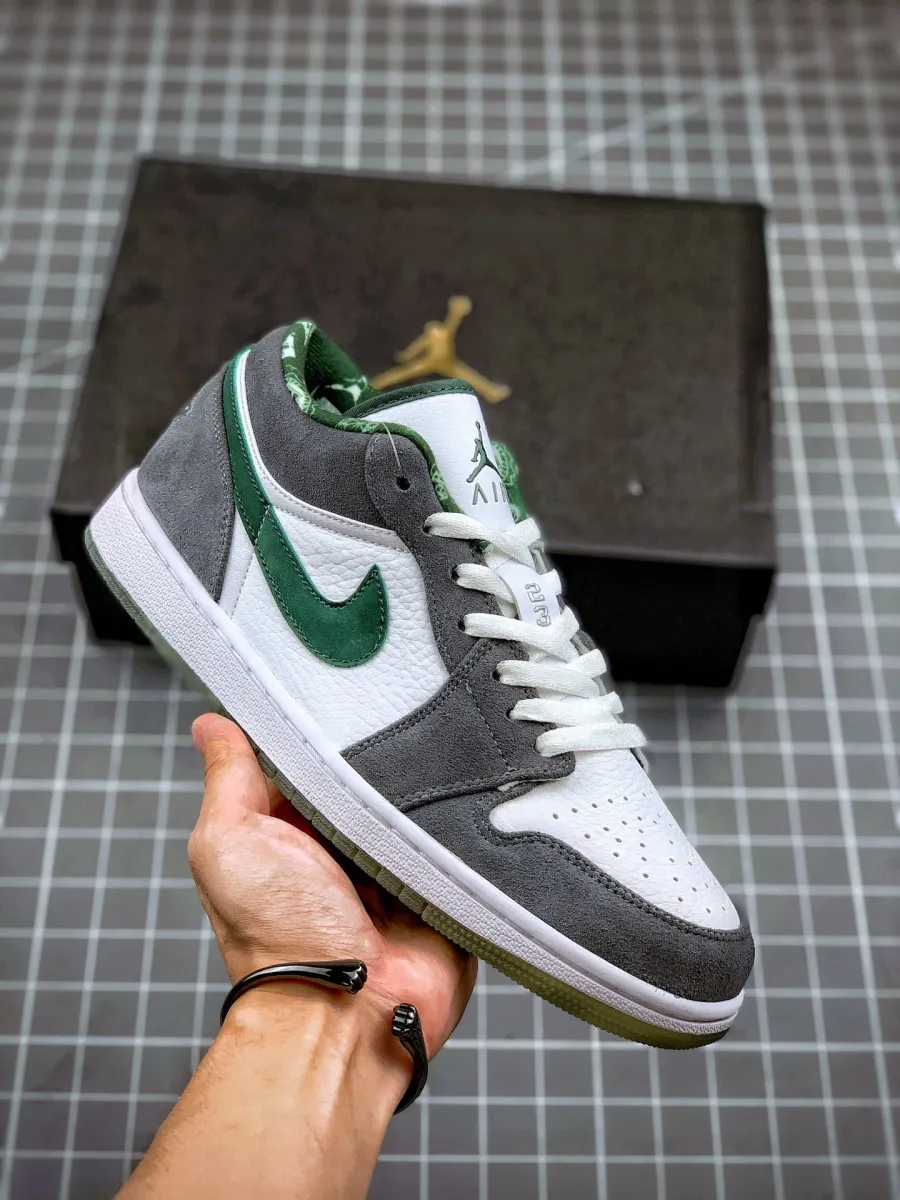 Air Jordan 1 Low 'North Side' White/Dark Forest-Light Graphite jordan 1 low northside