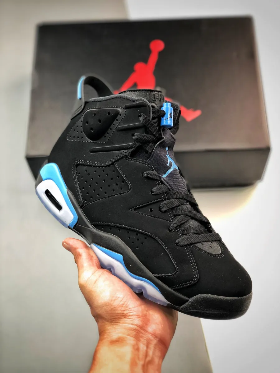 Air Jordan 6 'UNC' Black/University Blue 384664-006 - jordan 6 unc goat