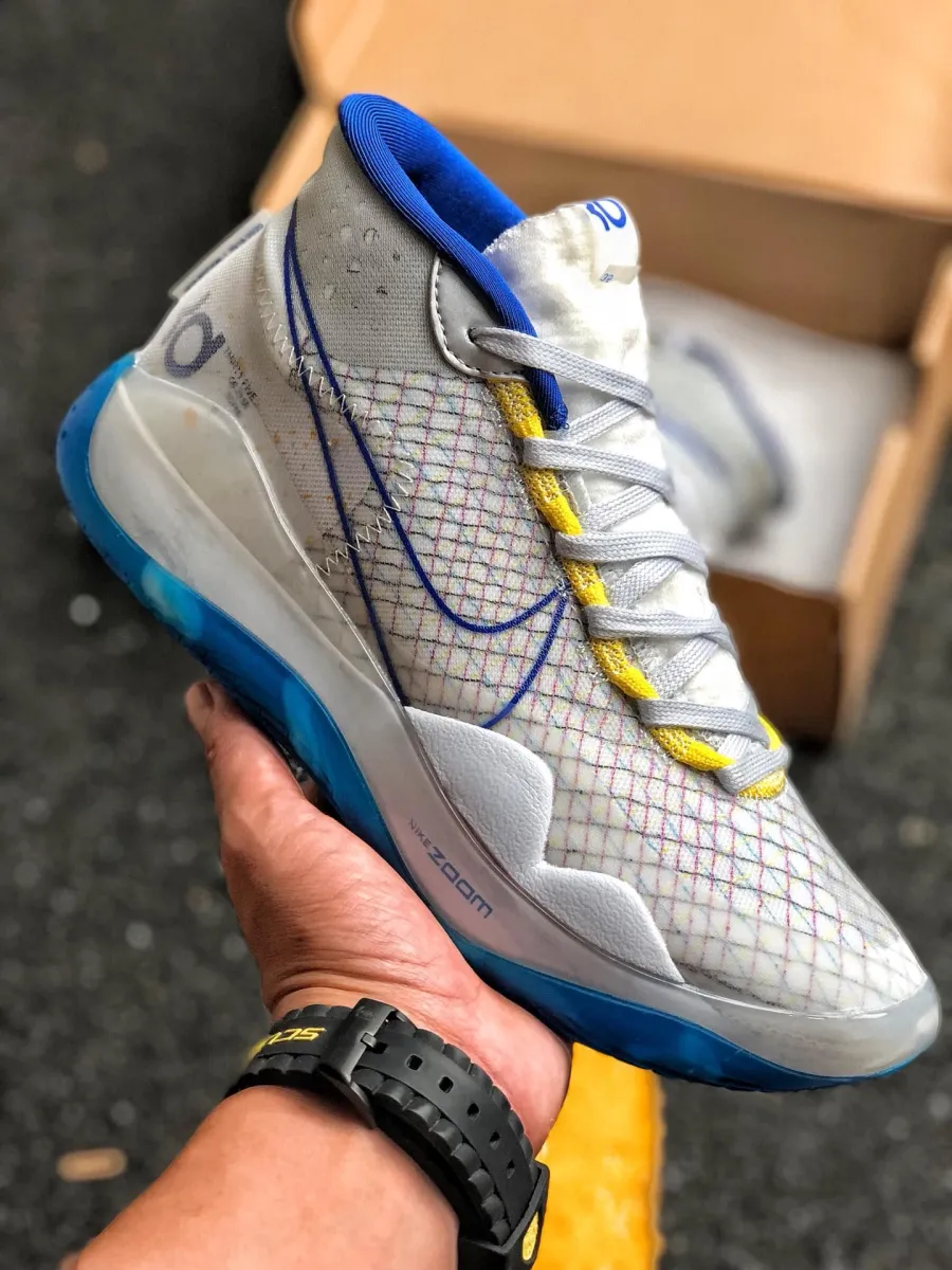 Nike KD 12 'Warriors Home' White/Game Royal-White-Amarillo AR4229-100 New Releases