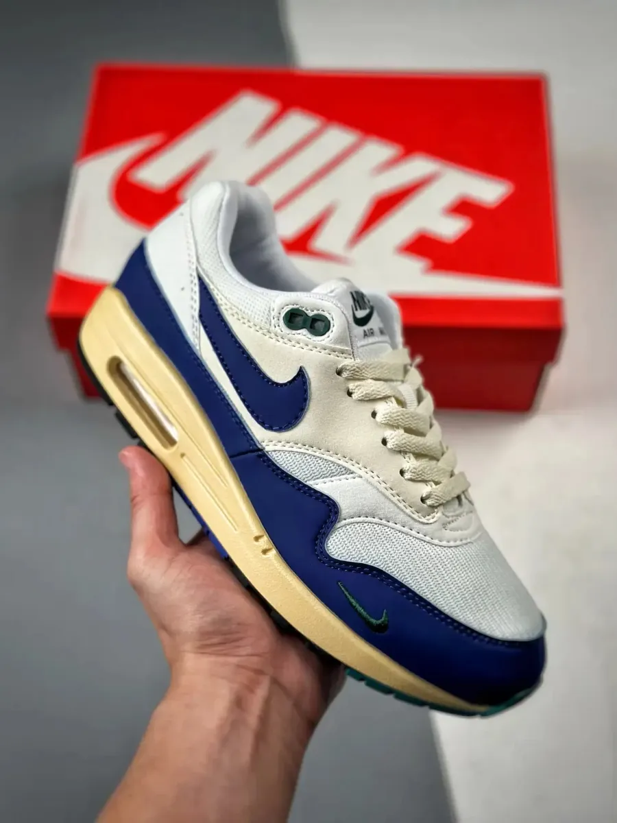Nike Air Max 1 'Athletic Dept.' White Deep Royal / Royal Blue Retro Jordans FQ8048-133