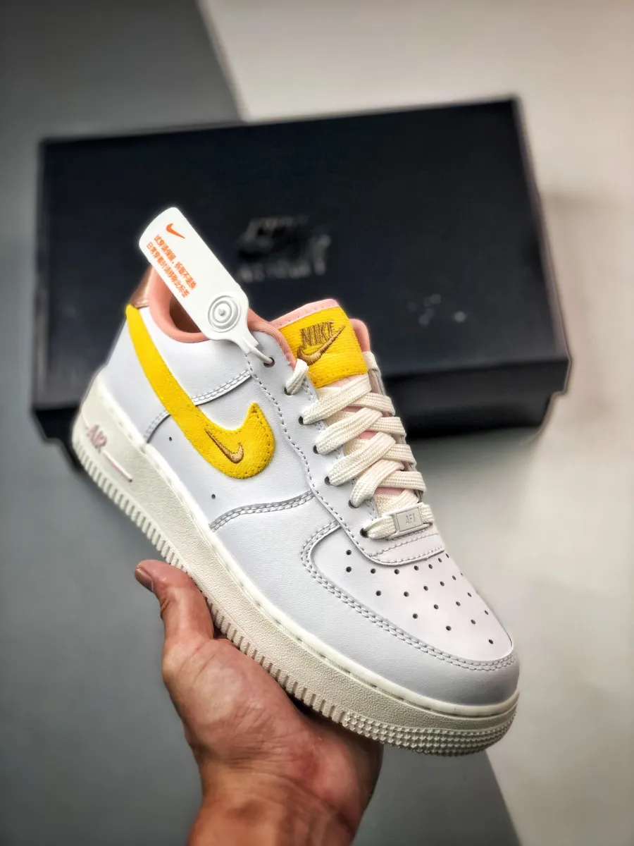 Nike Air Force 1 Low Mama White Yellow For Womens DV2183-100 Yellow And White Nikes