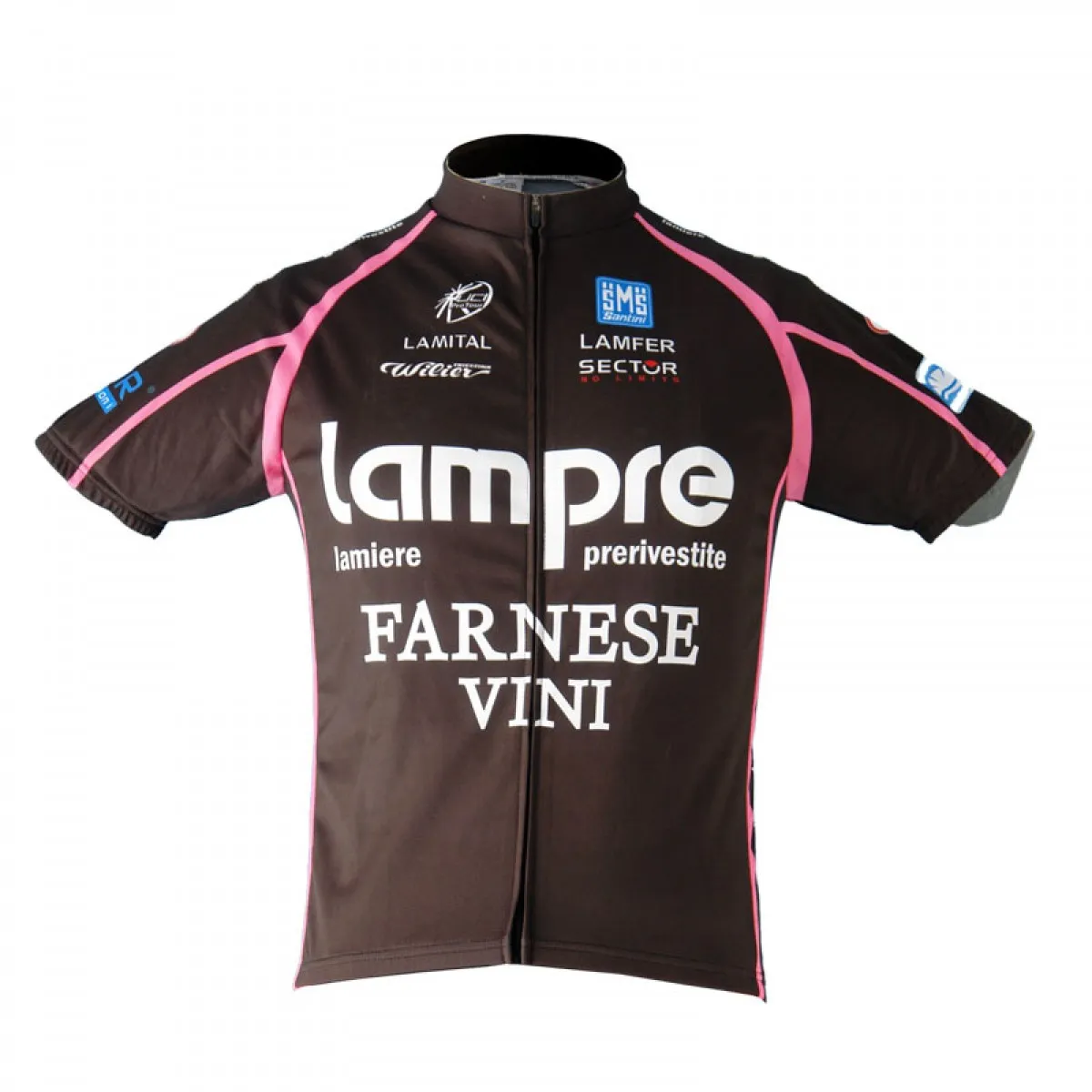 LAMPRE BLACK/PINK Cycling Short Sleeve Jersey For Sale
