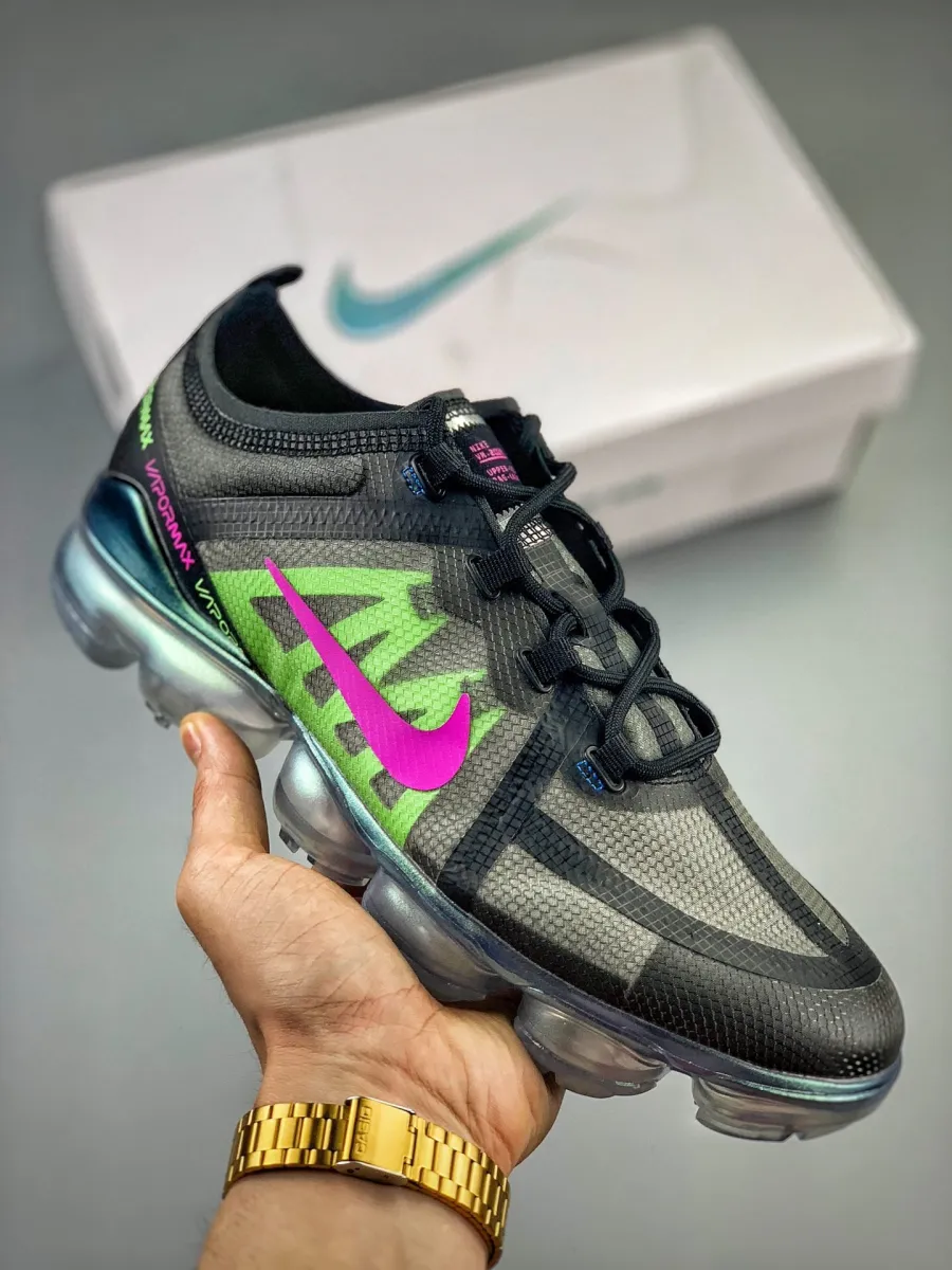 Nike Air VaporMax 2019 Black/Active Fuchsia-Blue-Lime Blast / air vapormax 2019 active fuchsia