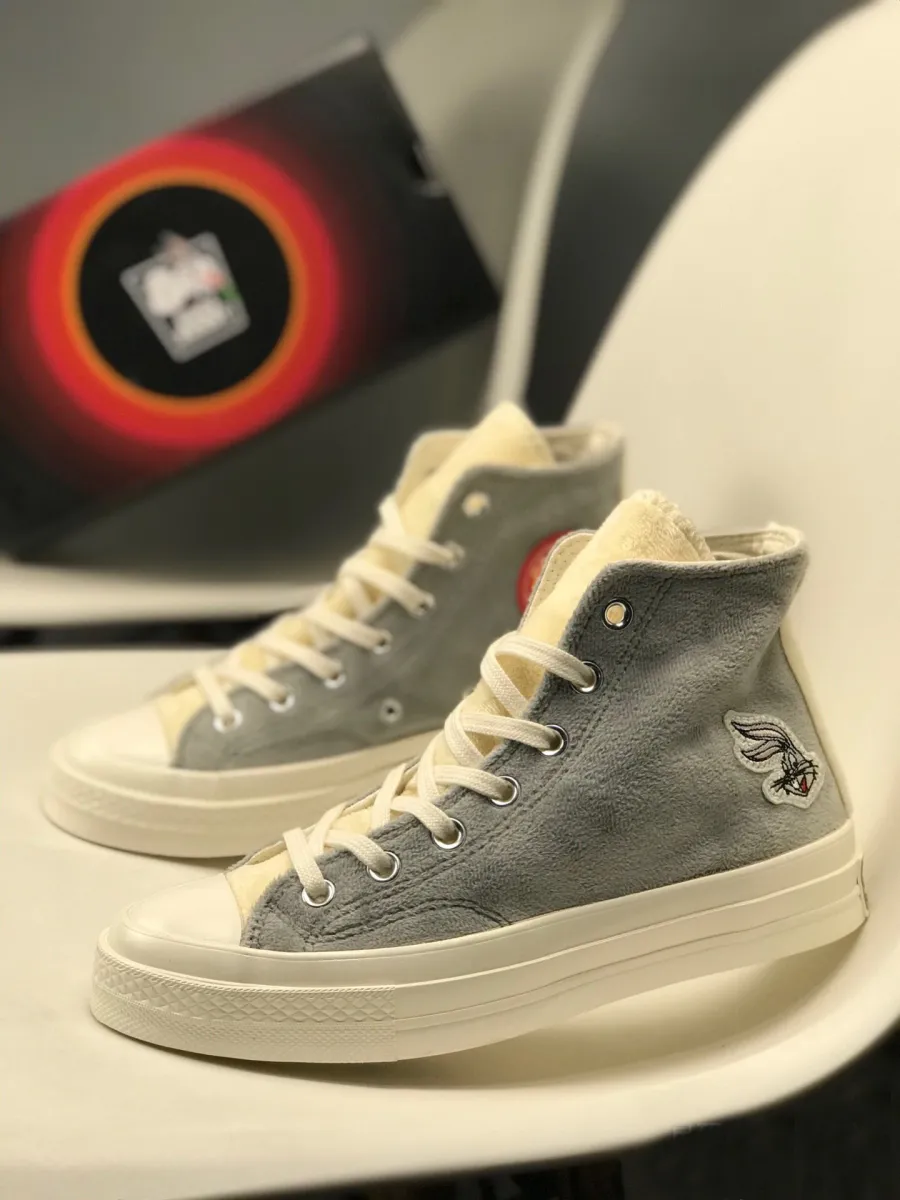 Kids Bugs Bunny Converse Chuck 70 High Top Grey 169222C #converse bugs bunny