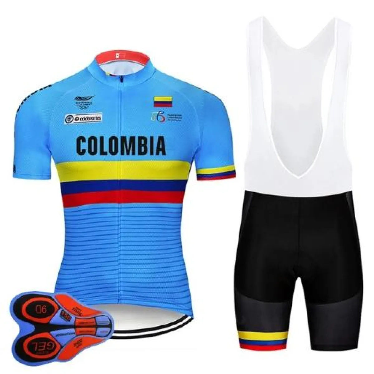Blue Colombia Team Cycling Set Outlet